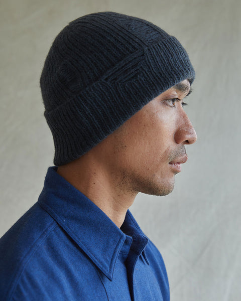 mens navy blue beanie