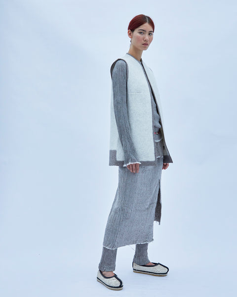 Long Felt Vest. Luxury felt pieces from Norlha Atelier